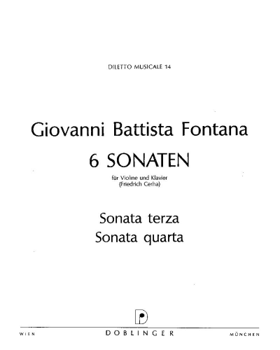 Sonata Terza & Sonata Quarta — Giovanni Battista Fontana
