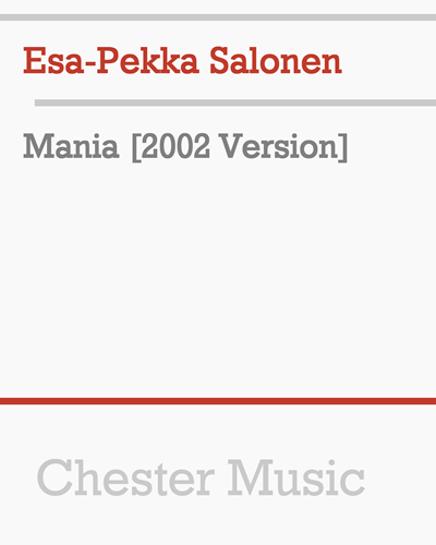 Mania [2002 Version] — Esa-Pekka Salonen