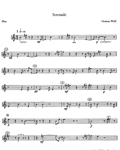 Serenade — Christian Wolff