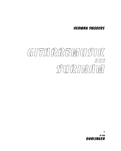 Guitar Music from Surinam — Herman Snijders
