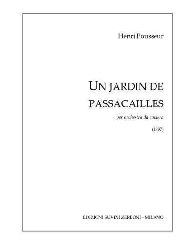 Un Jardin de Passacailles — Henri Pousseur