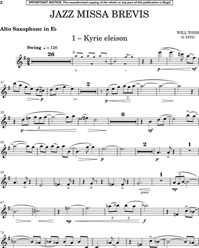 Jazz Missa Brevis — Will Todd