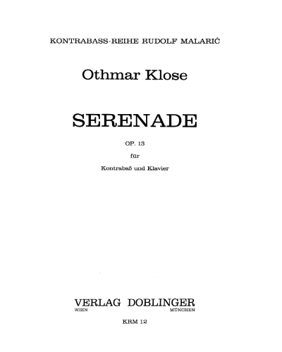 Serenade, op. 13 — Othmar Klose