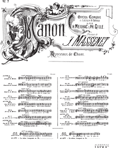 Le Rêve de Des Grieux (No. 7 from 'Manon') — 马斯内