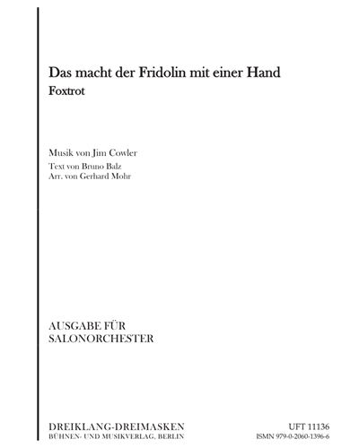 Das macht der Fridolin mit einer Hand — Jim Cowler