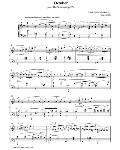 October (from 'The Seasons, op. 37a') — Pyotr Ilyich Tchaikovsky