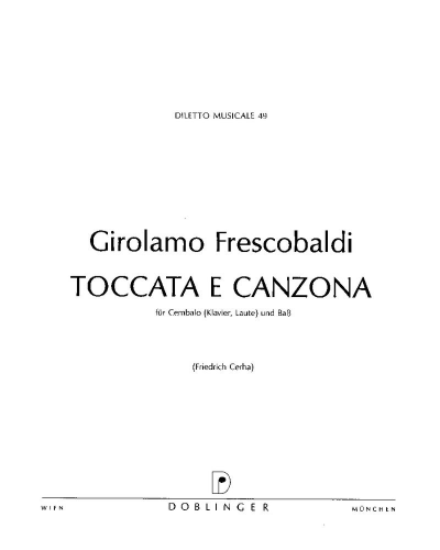 Toccata and Canzona — 弗雷斯科巴尔迪