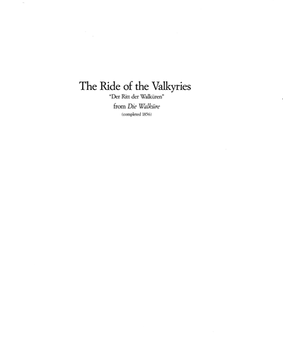 Ride of the Valkyries — 瓦格纳