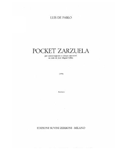 Pocket Zarzuela — Luis de Pablo