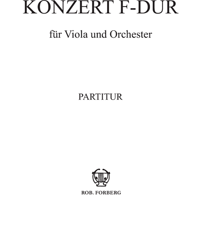 Concerto in F major for Viola and String Orchestra — Alessandro Rolla