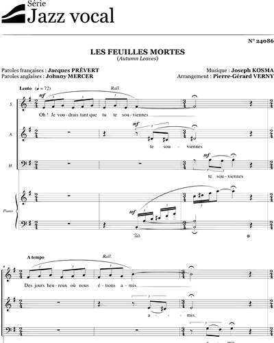 Les feuilles mortes - SAH — Joseph Kosma