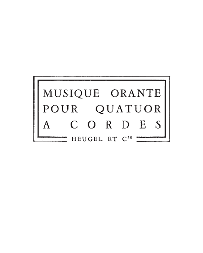 Musique orante, op. 61 — 夏尔·图尔内米尔