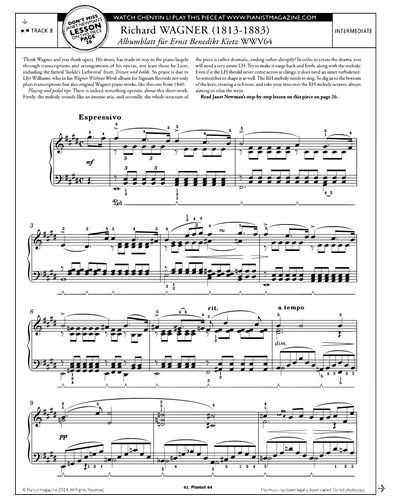 Albumblatt for Ernst Benedikt Kietz, WWV 64 — 瓦格纳