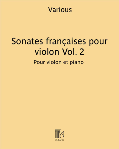 Sonates françaises pour violon, Vol. 2 — Various