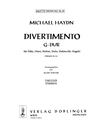 Divertimento in G major, op. 94 — 米夏埃尔·海顿