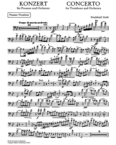 Concerto for Trombone and Piano — Friedebald Gräfe