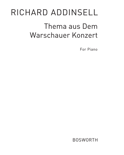 Warschauer Konzert für Piano-Solo — Richard Addinsell