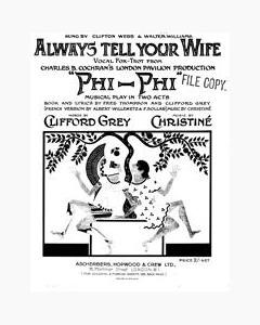 Always Tell Your Wife — Christine