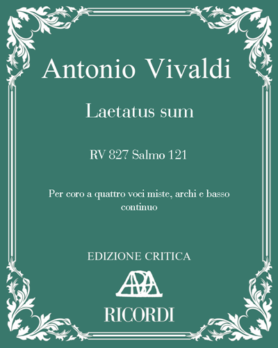 Laetatus sum RV 827 Salmo 121 — Antonio Vivaldi