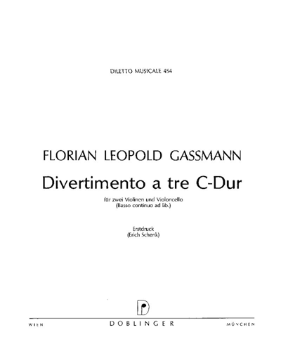 Divertimento a Tre in C major — Florian Leopold Gassmann