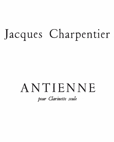 Antienne — Jacques Charpentier