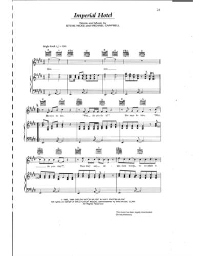Imperial Hotel — 史蒂薇·妮克丝