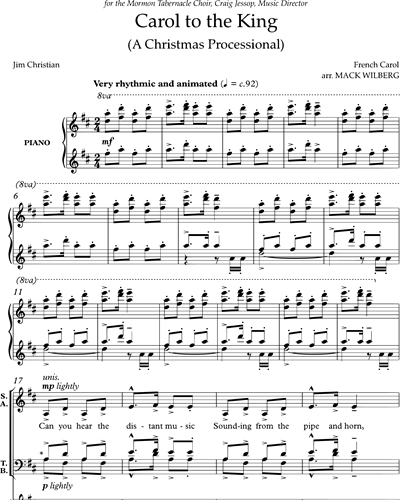 Carol to the King — Mack Wilberg