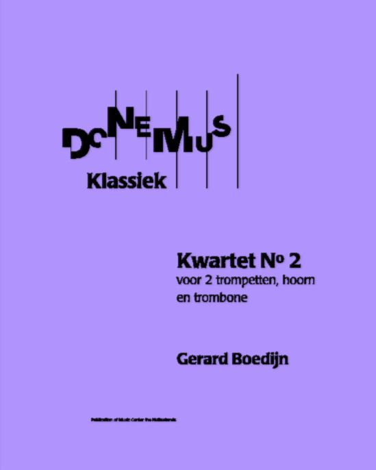 Quartet No. 2, op. 111 — Gerard Hendrik Boedijn