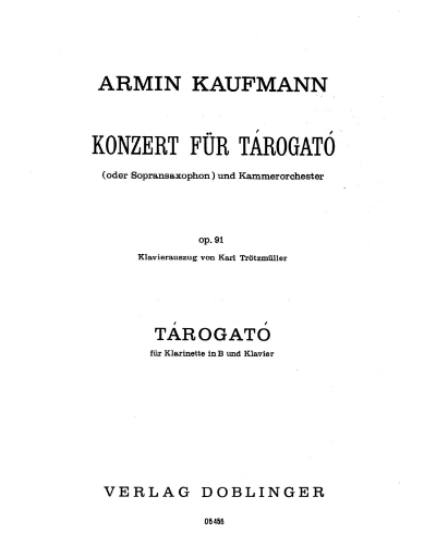 Concerto for Tárogató, op. 91 — Armin Kaufmann