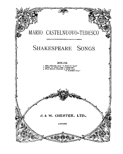 Shakespeare Songs, Book 8 — 卡斯特尔努奥沃-泰代斯科