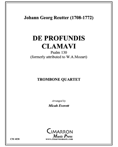 Psalm 130: "De Profundis Clamavi" — Reutter, Johann Georg
