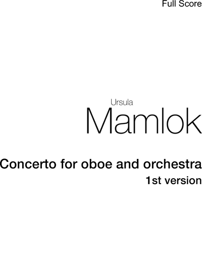 Concerto for Oboe and Orchestra — Ursula Mamlok