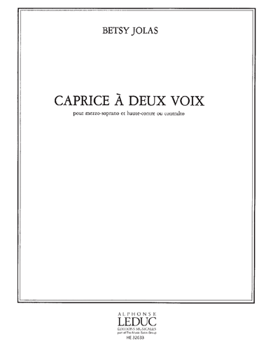 Caprice à Deux Voix — Betsy Jolas