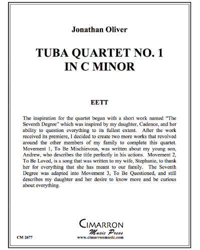 Tuba Quartet No. 1 in C minor — Jonathan Oliver