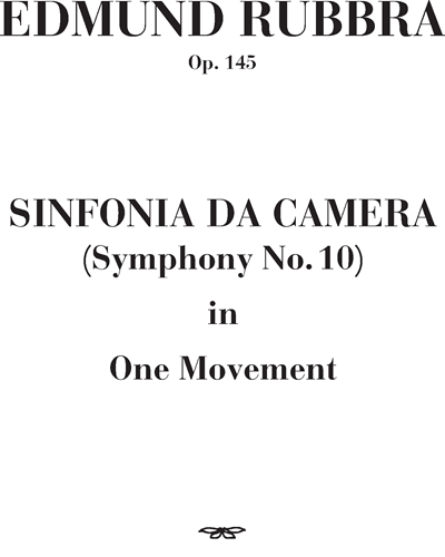 Sinfonia da camera (Symphony n. 10) Op. 145 — 埃德蒙·鲁布拉