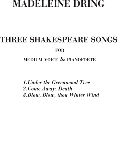 Three Shakespeare songs — Madeleine Dring