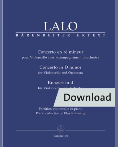 Concerto for Violoncello and Orchestra in D minor — 拉罗