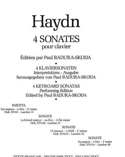 Sonata in A flat Major Hob. 16:46 in A flat major (Vol. 2) — Joseph Haydn