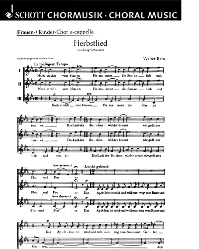 Herbstlied — Walter Rein