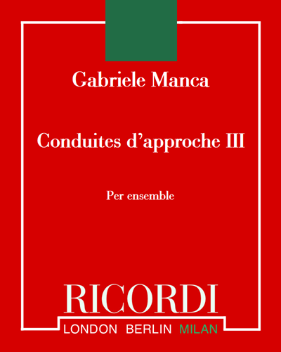 Conduites d'approche III — Gabriele Manca