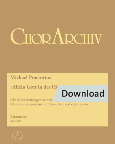 Allein Gott in der Höh' sei Ehr — 普雷托里乌斯
