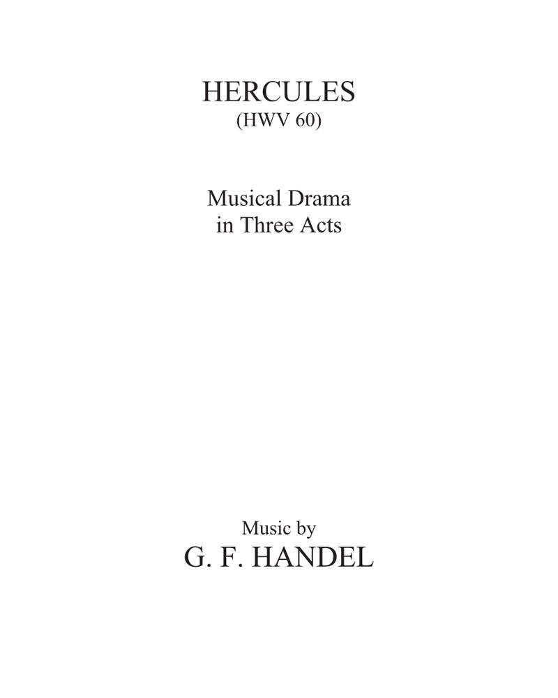 Hercules, HWV 60 — 亨德尔