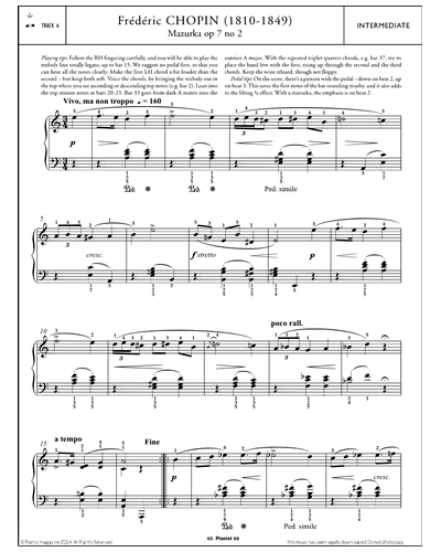 Mazurka in A minor, op. 7 No. 2 — 肖邦