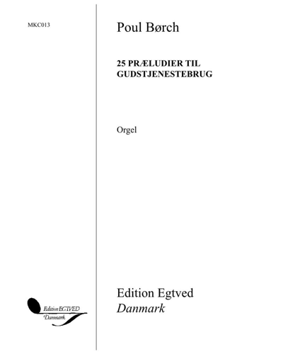 Twenty-five Preludes for Liturgical Use — Poul Børch