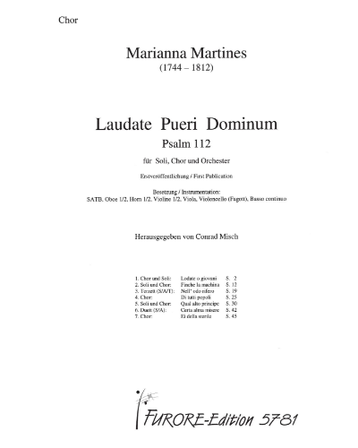 Psalm 112: Laudate Pueri Dominum — Marianna von Martines