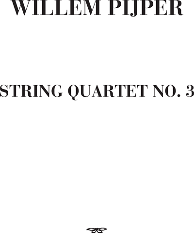 String quartet n. 3 — Willem Pijper
