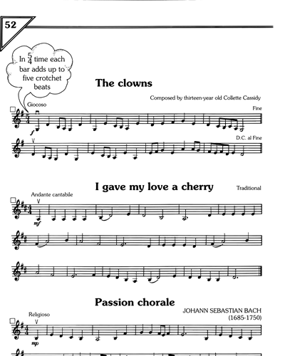 'The Clowns' & 'I Gave My Love A Cherry' & 'Passion Chorale' — Various