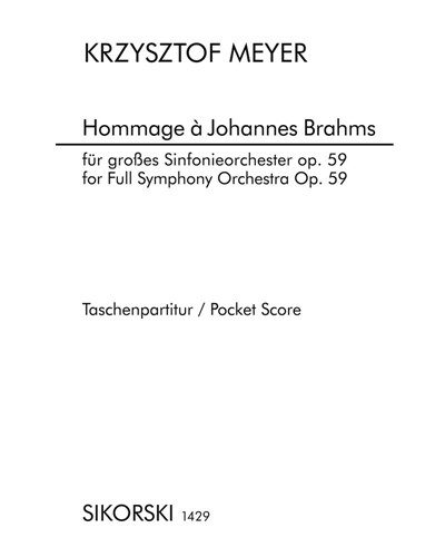 Hommage à Johannes Brahms, op. 59 — Krzysztof Meyer