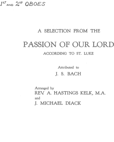 St Luke Passion (a selection) — 巴赫