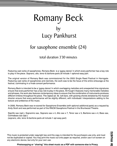 Romany Beck — Lucy Pankhurst
